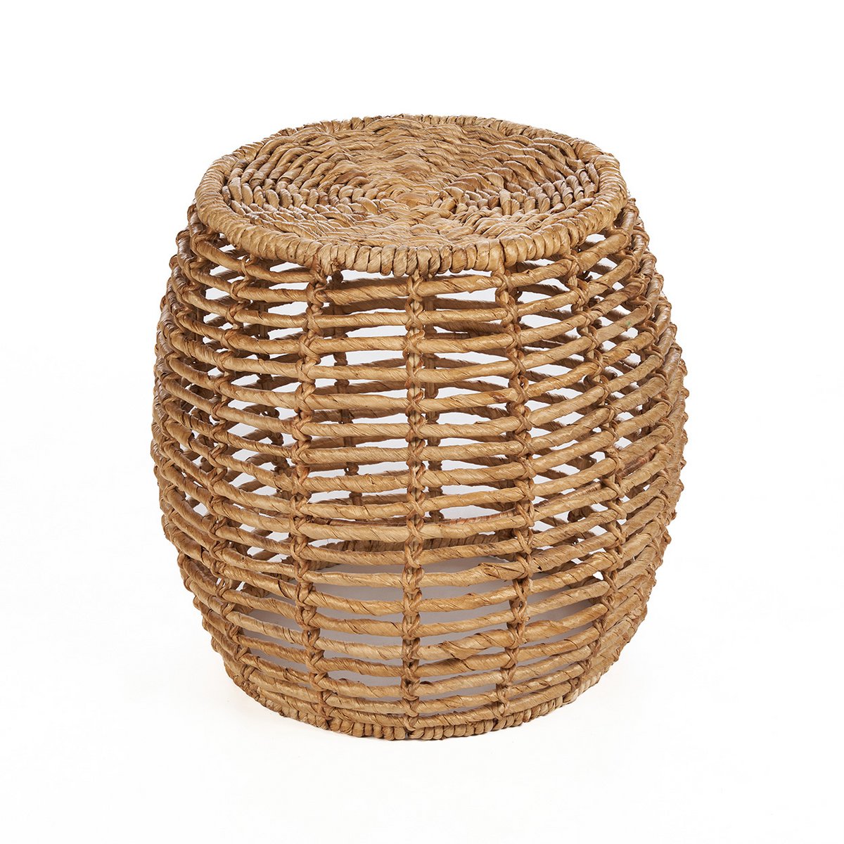Hocker aus Palmblatt, 48 × 45 cm – Natur-Braun