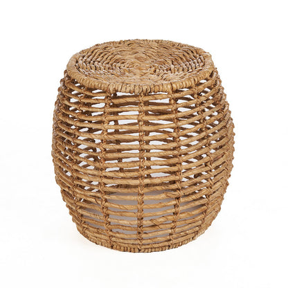 Hocker aus Palmblatt, 48 × 45 cm – Natur-Braun