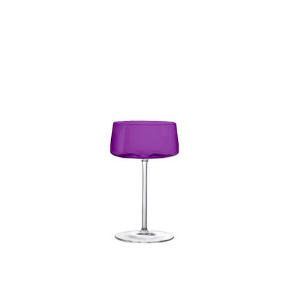 Multicolour glass champagne flutes 230 ml – set of 6