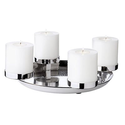 Stainless steel advent wreath Kaya, 36 cm diameter