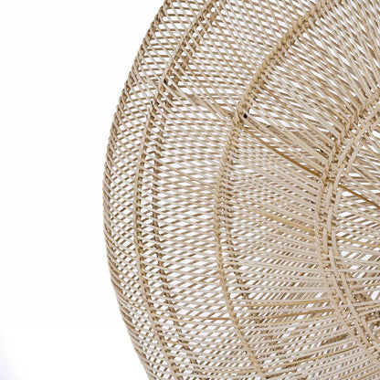 Rattan pendant shade 110 cm L - beige, ribbed weave