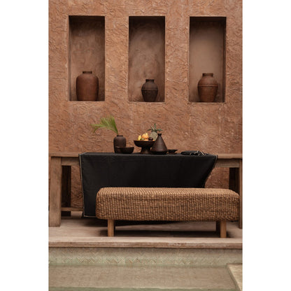 Tischdecke aus Leinen, schwarz - 150×300 cm