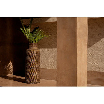 Rattan cylinderkurv 24 × 67 cm - naturlig brun