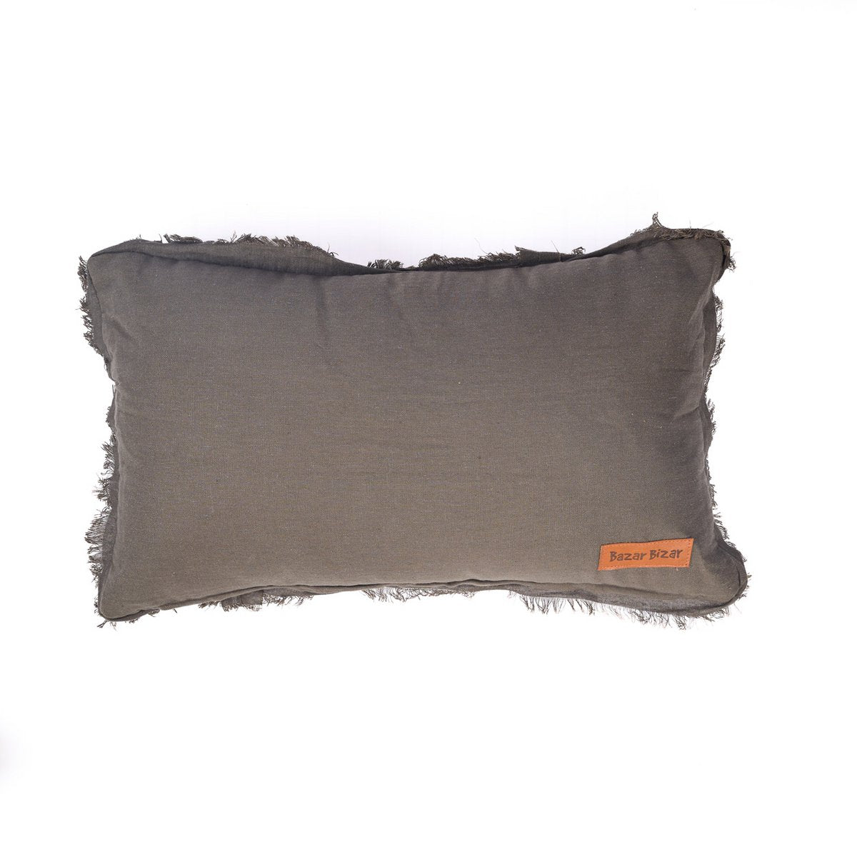 Pudebetræk i hør, gråt - 30×50 cm