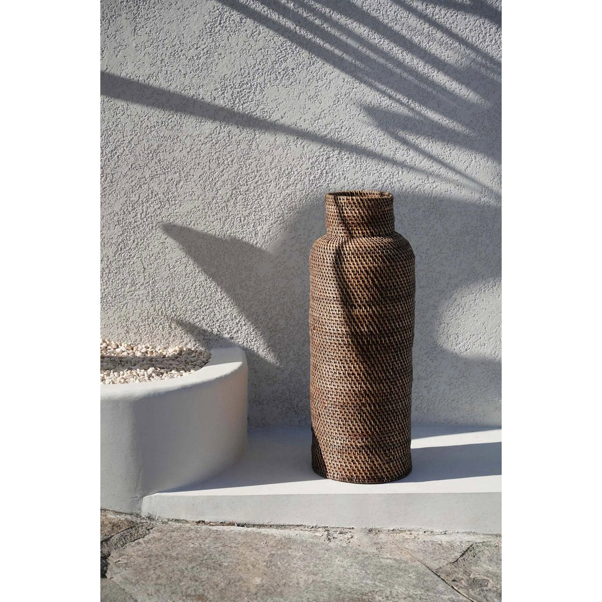 Rattan cylinderkurv 24 × 67 cm - naturlig brun