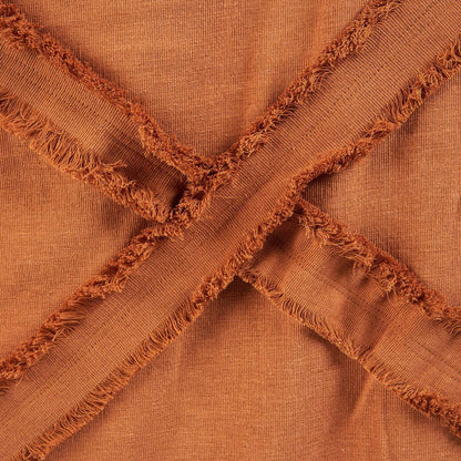 Cotton bed throw 300×240 cm – terracotta, Berber pattern