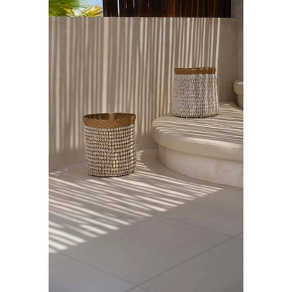 Pandan shell basket 34 × 40 cm - cylinder