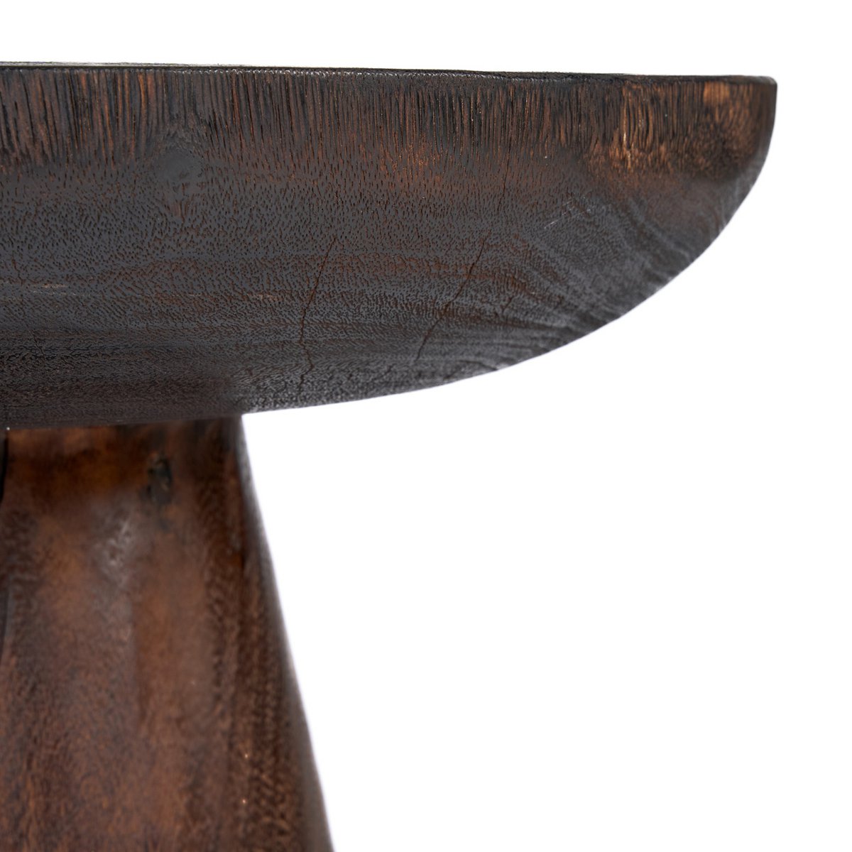 Cone Alone sidebord, 50 cm - Mørk valnød