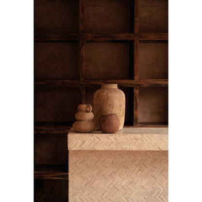 Terrakotta-Vase, Sand-Finish – S