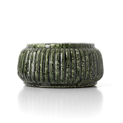 Forest Ribbed skålpotte, lav - stentøj