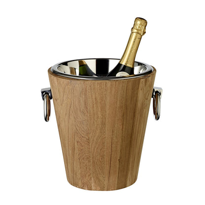 Vinkøler i genbrugsteak, St. Tropez, Ø 26 cm × 32 cm høj