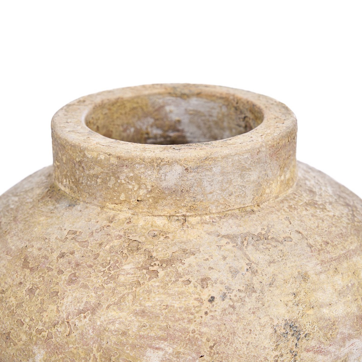 Terrakottavase, medium - cremefarvet håndlavet