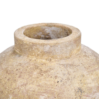 Terrakottavase, medium - cremefarvet håndlavet