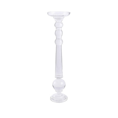 Rund glaslysestage, høj - 60 cm