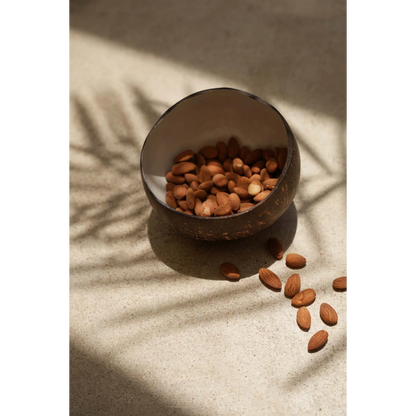 Coconut shell bowl, 13 cm - white lacquer