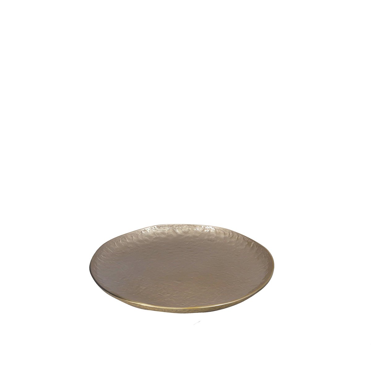 Dekorationsskål i aluminium, sand, 48 cm rund