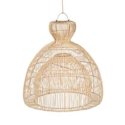 Pendellampe i rattan, 84 cm - naturlig matcha-piskeris