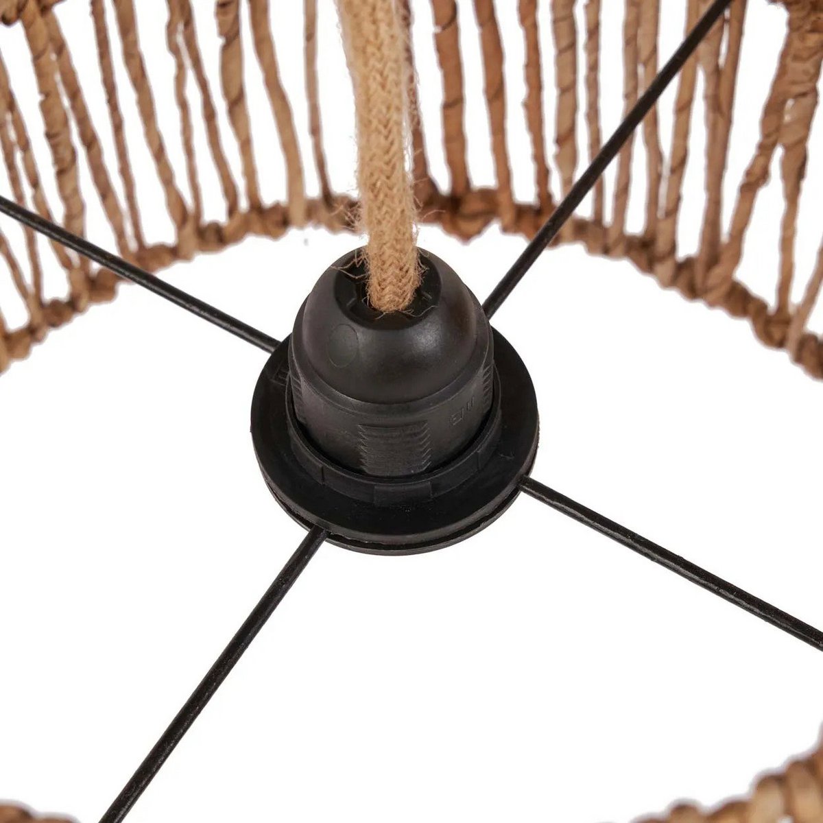 Palmblatt-Hängeleuchte 30×26 cm – offen geflochten, handgefertigt