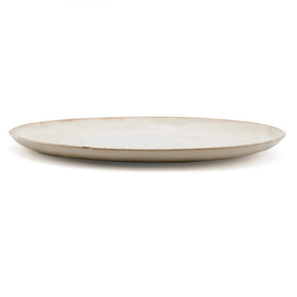 Hvid stentøjs frokosttallerken 22 cm - fremstillet i Portugal