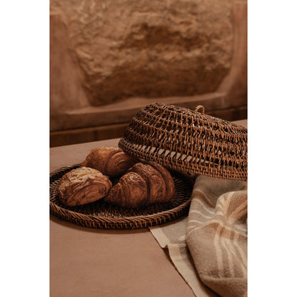 Rattan-Speisehaube, naturfarben - M