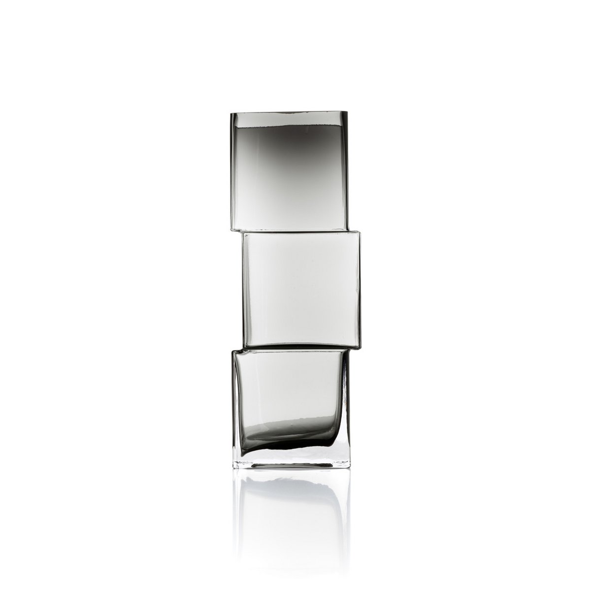 Rummikub glass vase, dark grey, large