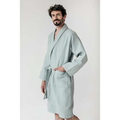 Kos Sauna Bademantel meergrün - S