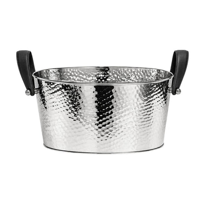 Champagnekøler i rustfrit stål, hamret - 39×29 cm