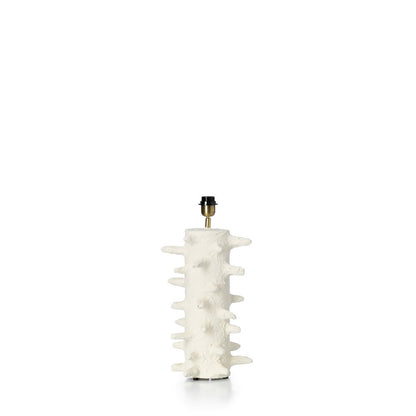 Papmaché bordlampe, hvid, mellem - håndlavet