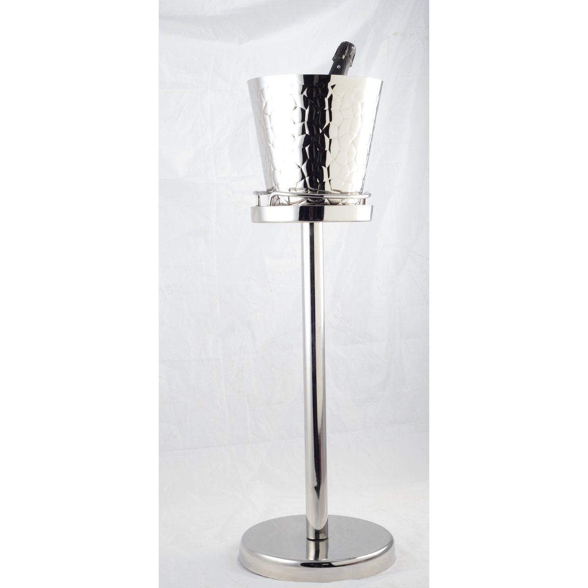 Champagnerkühler aus schwarzem Metall auf Ständer - 80 cm