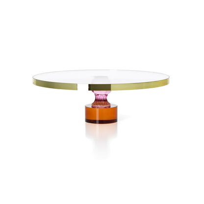Tortenteller aus Glas 32,8 cm – Edelsteinfacetten