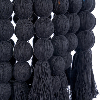 Nomaden-Baumwoll-Kronleuchter, XL – schwarze Kaskadenstränge