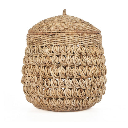 Rattan-Aufbewahrungskorb, Natur - Zylinder L