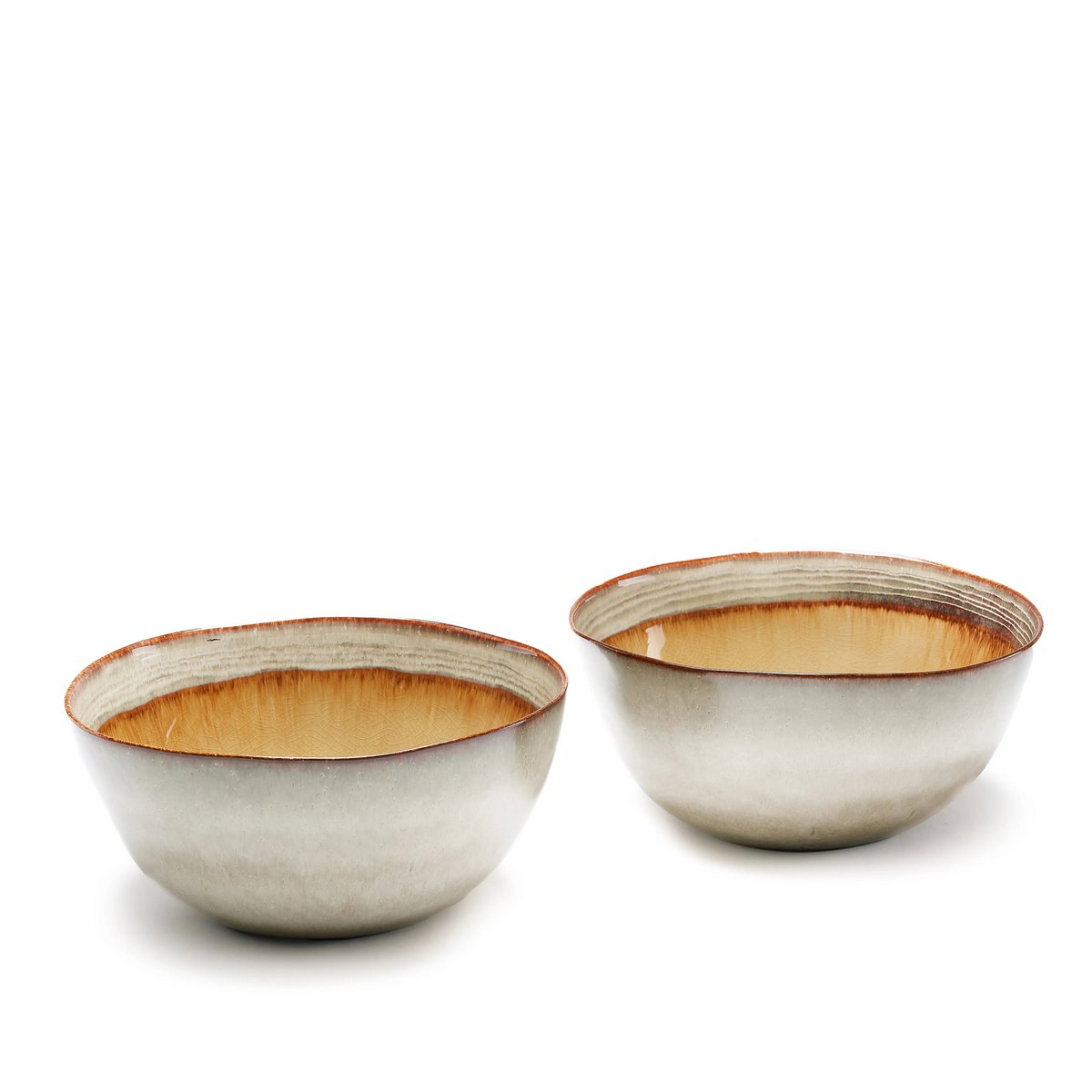 Stoneware serving bowl Comporta - multi-colour