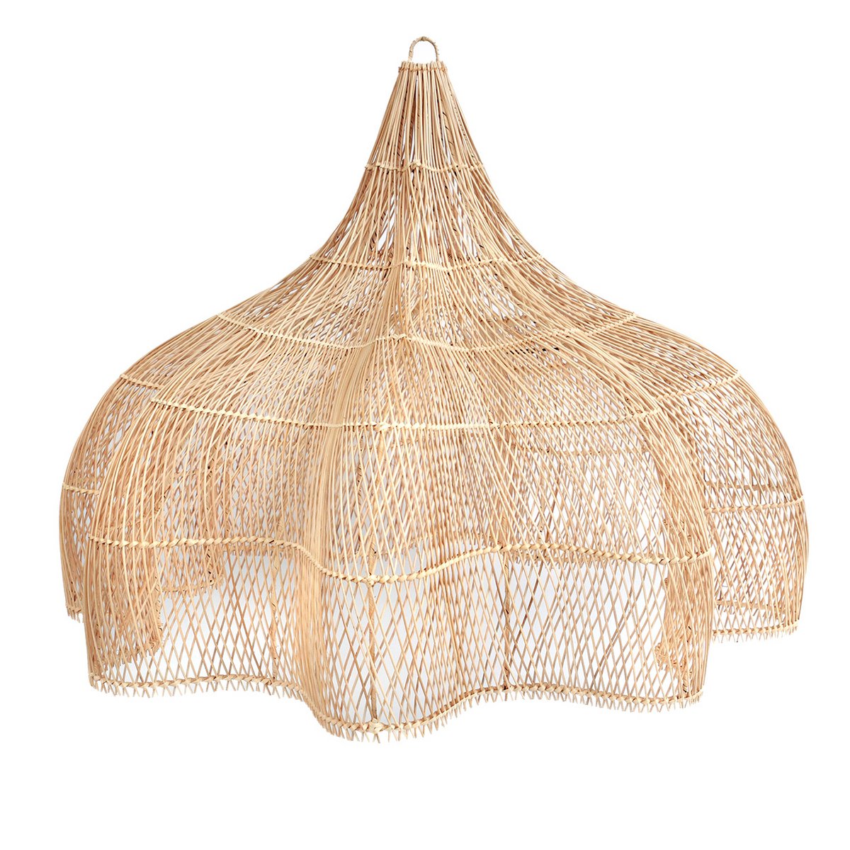 Flet pendelskærm 150 cm XXL - natur