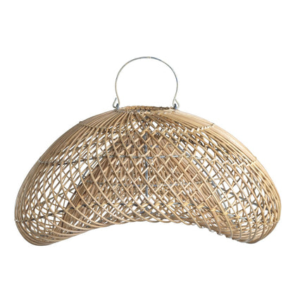 Rattan ovaler Lampenschirm 40×35 cm – PADMA, handgefertigt
