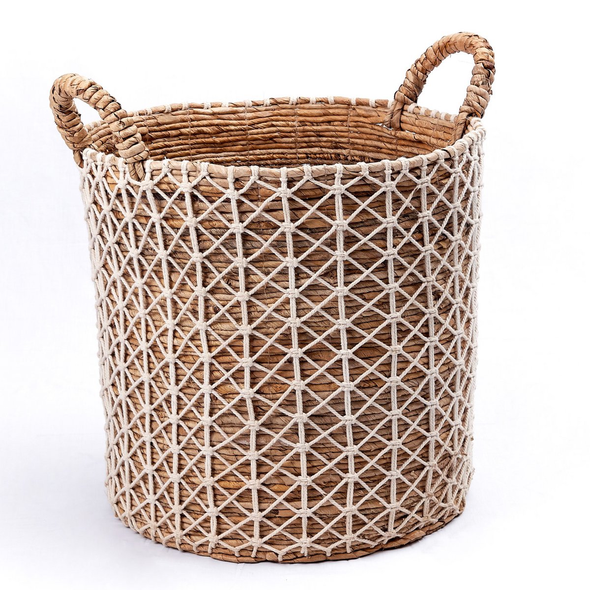 Cotton and jute basket Kerso M – Ø 35 cm, 40 cm tall