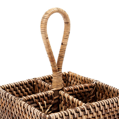 Bestikholder af rattan nr. 4, naturlig brun