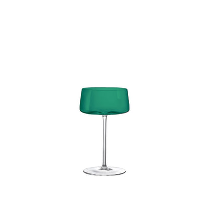 Multicolour glass champagne flutes 230 ml – set of 6