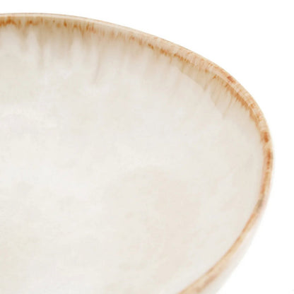 Hvid stentøjs pastatallerken 22 × 4,5 cm - fremstillet i Portugal
