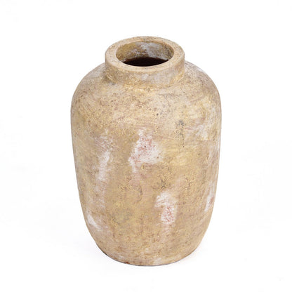Terrakottavase, medium - cremefarvet håndlavet