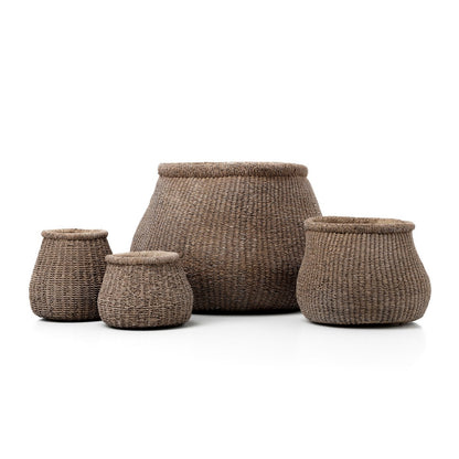 Pflanzgefäß aus Beton, braun – M