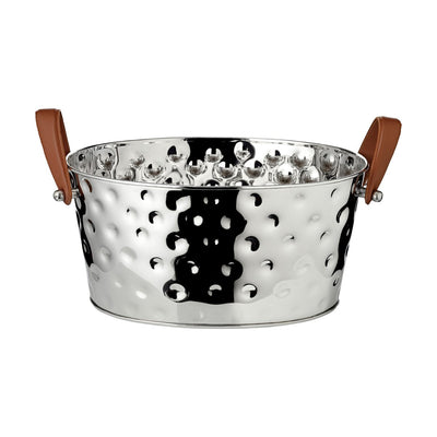 Champagnekøler i rustfrit stål, hamret - 39×29 cm