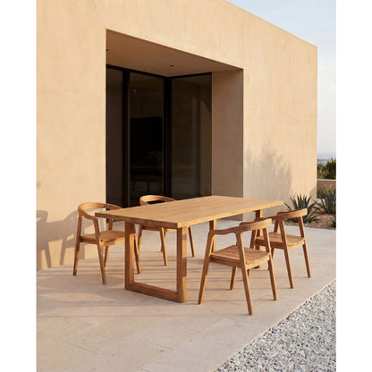 Spisebord i teak, 180 cm - naturtræ