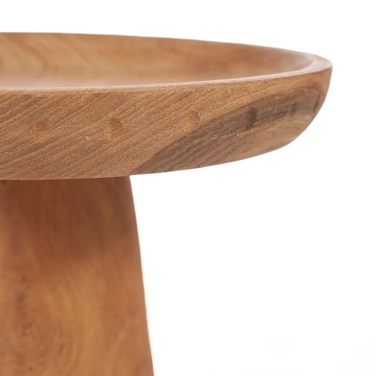 Teak-Tortenständer, handgedrechselt – natur