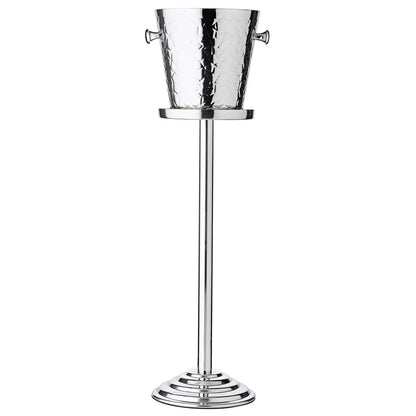 Champagnekøler med stativ, rustfrit stål - 83 cm høj