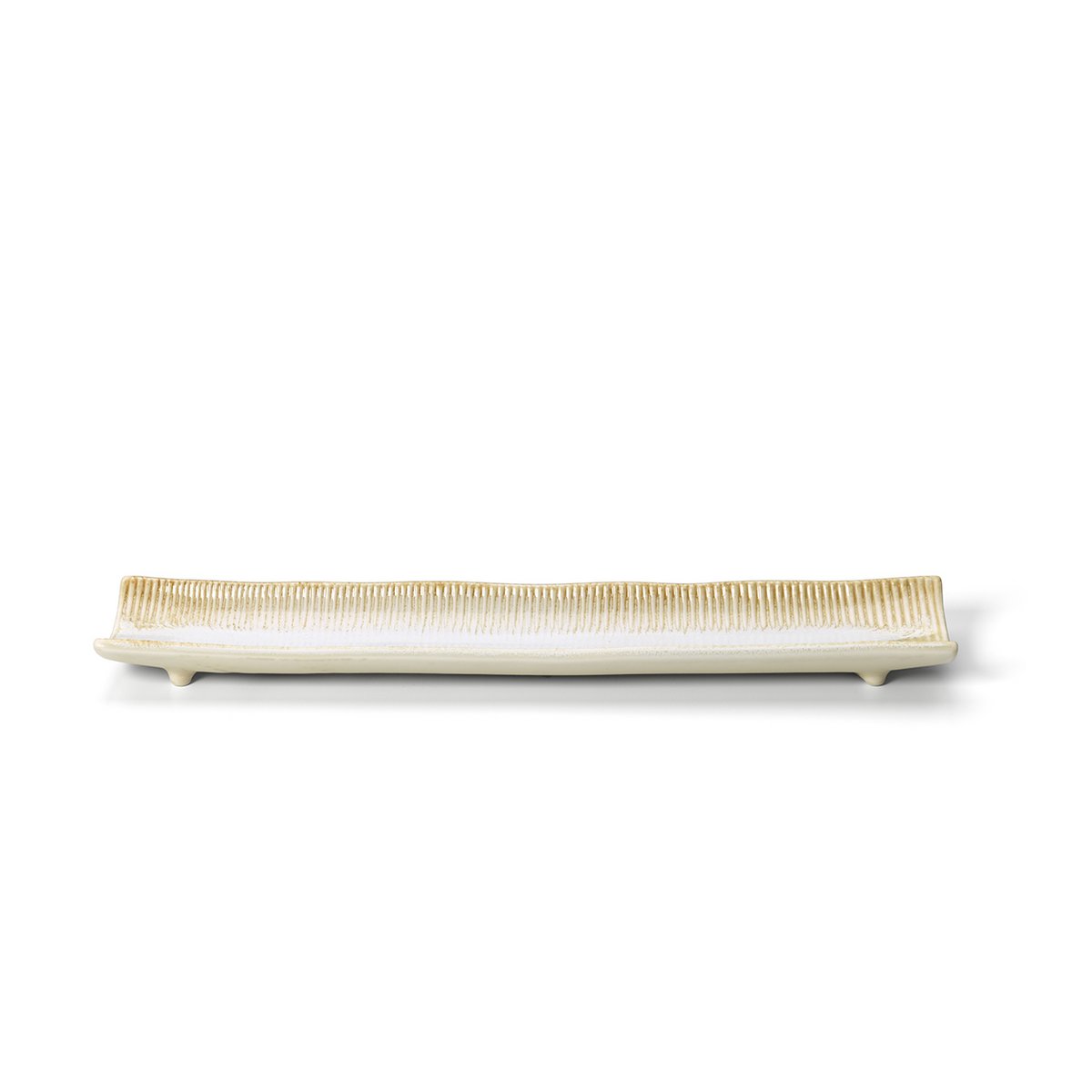 Ceramic long platter 39×8 cm - beige