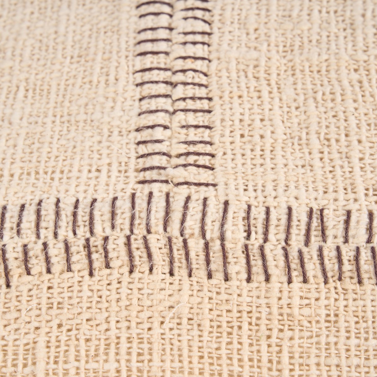 Baumwollkissenbezug 50×70 – creme, genähte Details