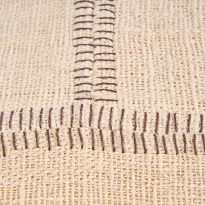 Baumwollkissenbezug 50×70 – creme, genähte Details
