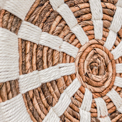 Jute- & Baumwoll-Wandkorb Hutan 40 cm – geometrisches Muster