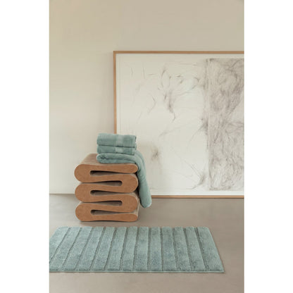 Cotton bath mat, sea green - 60 × 100 cm